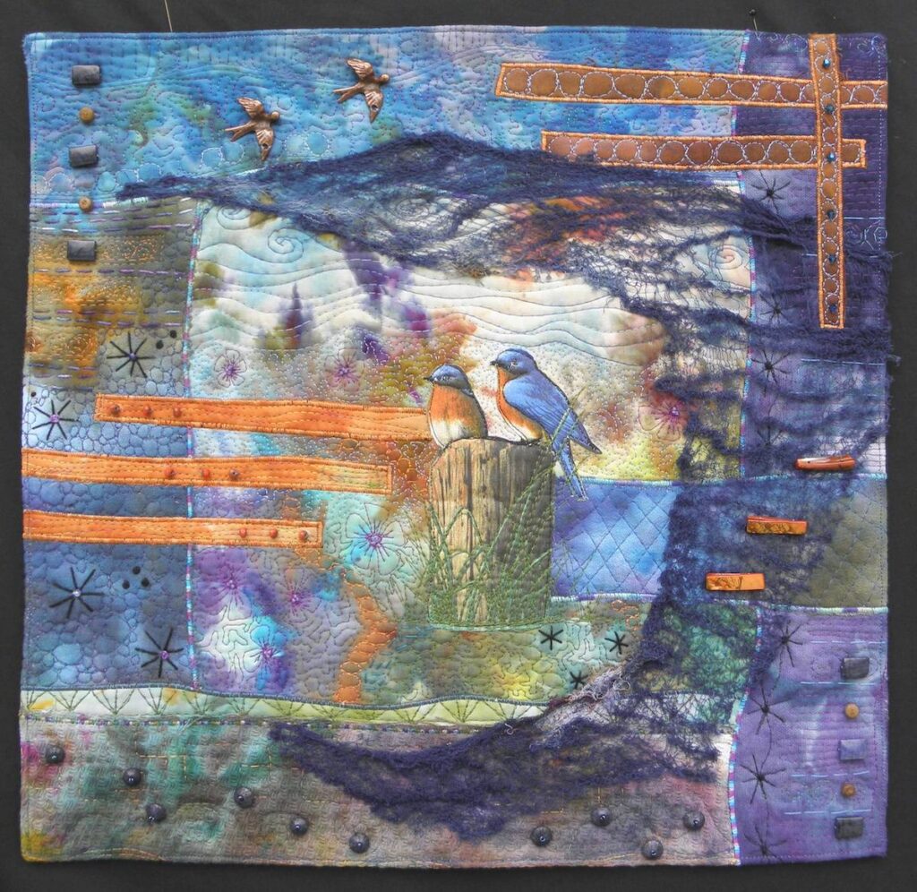 Over The Rainbow fiber art by Heidi Zielinski