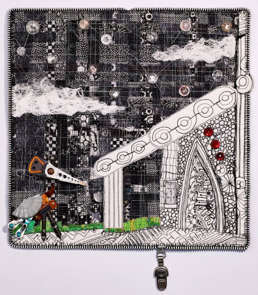Dreamland fiber art by Linda Syverson Guild