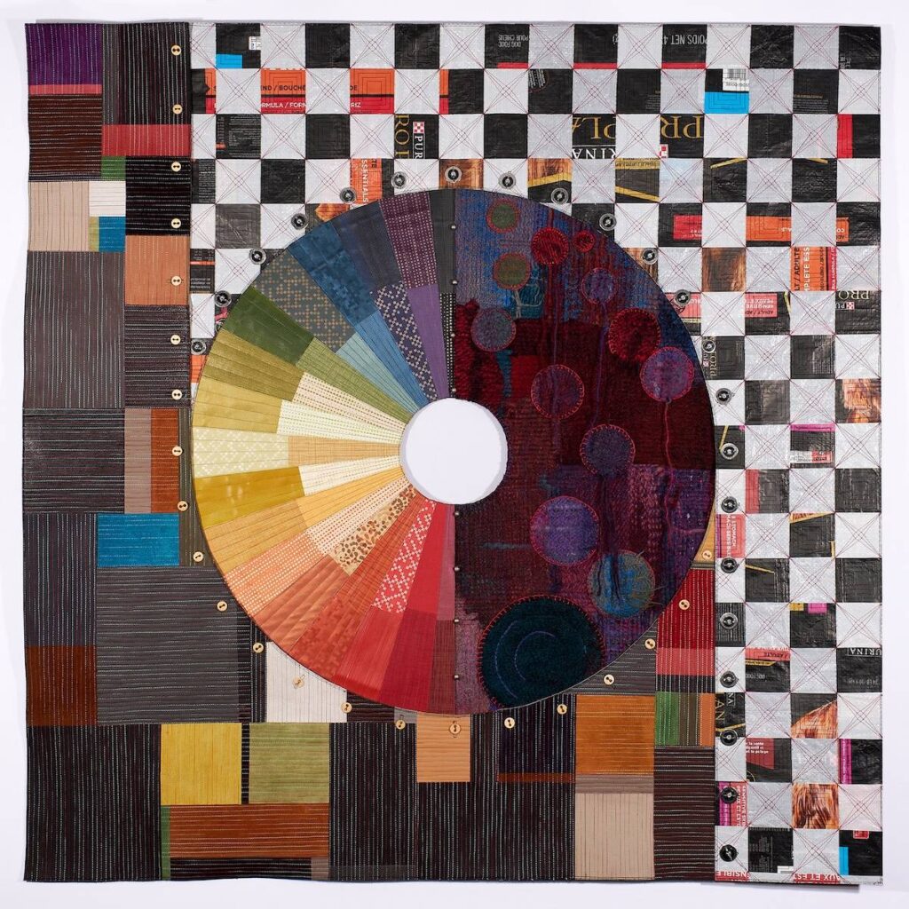 Material Dichotomy fiber art by Linda Syverson Guild