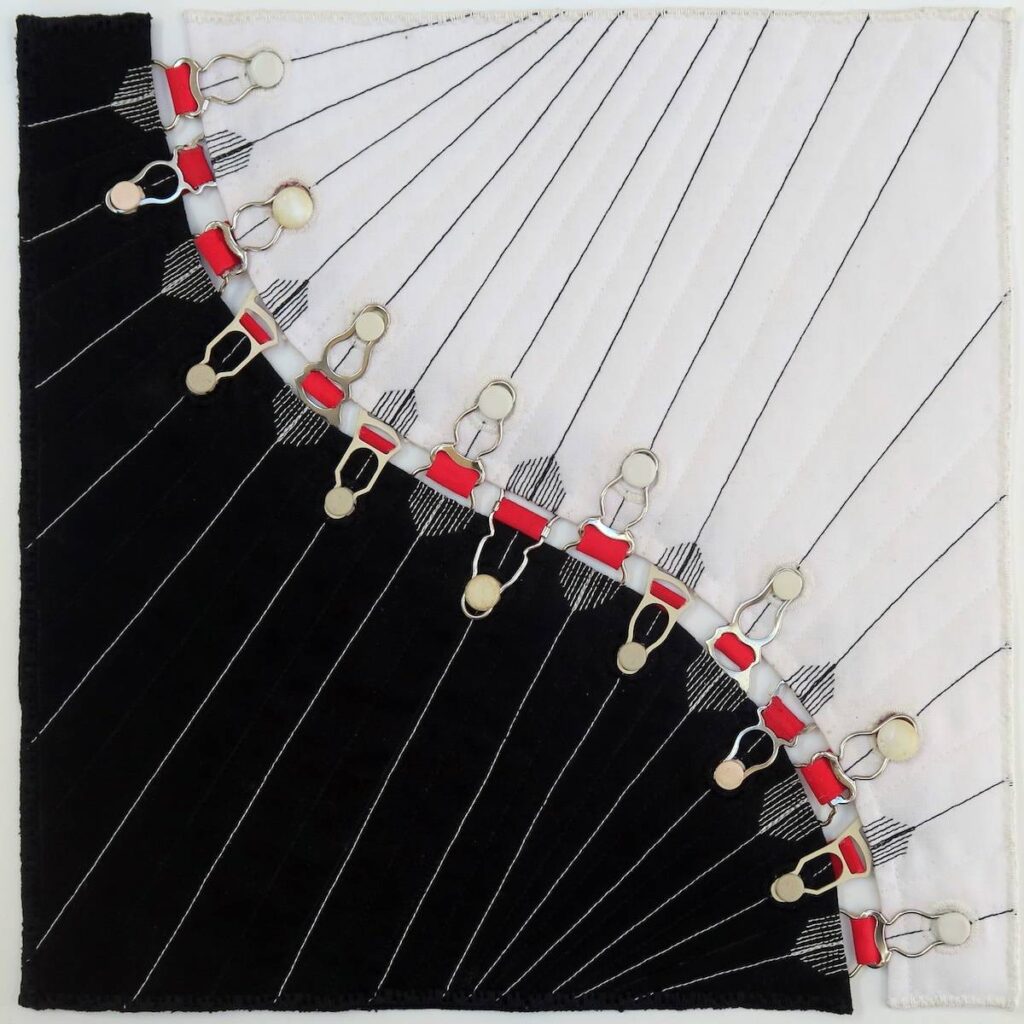 Mind the Gap fiber art by Linda Syverson Guild