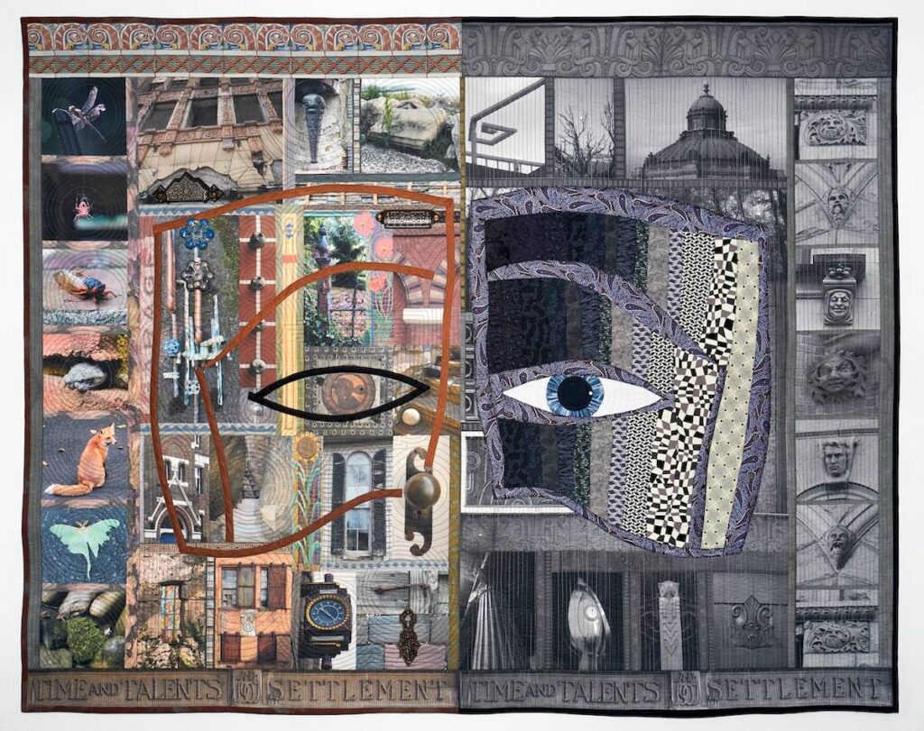 Time & Talents fiber art by Linda Syverson Guild