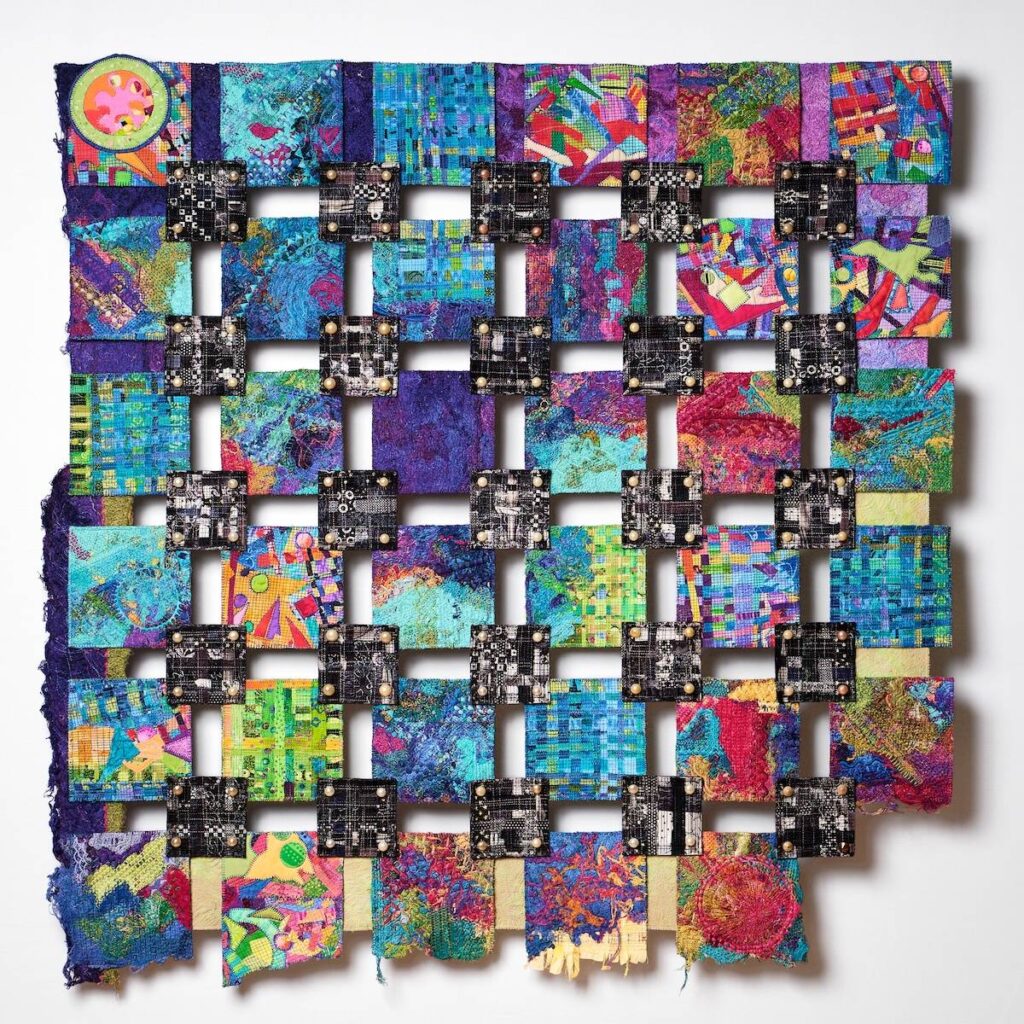 Waste Not, Want Not fiber art by Linda Syverson Guild