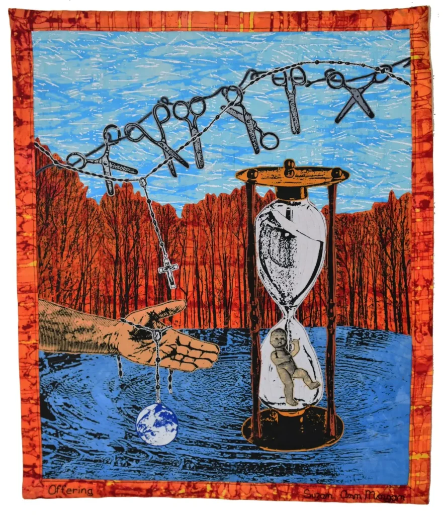 Offering fiber art by Suzan Morgan
