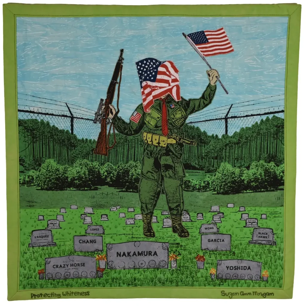 Protecting Whitness fiber art by Suzan Morgan