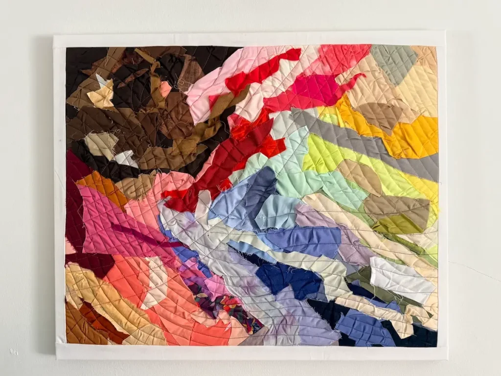 How Many Colors is the American Flag fiber art by Amanda Milz