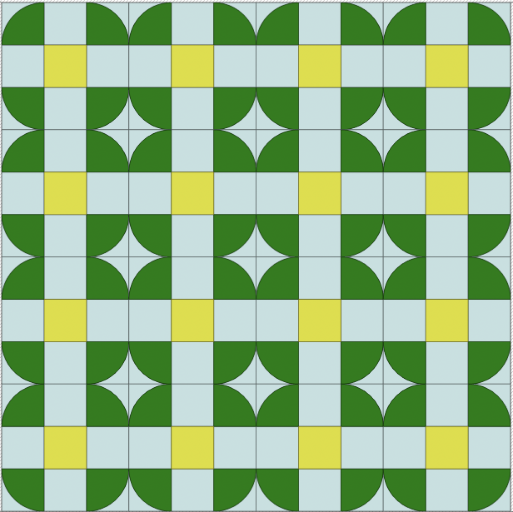 Button block suggested quilt layout