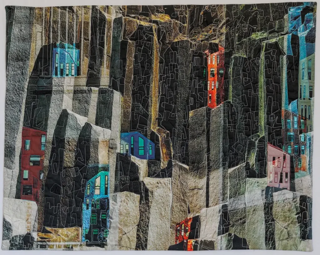 Built Up fiber art by Candace Hackett Shively