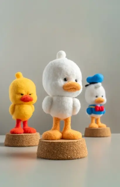 Set of 3 ducks needle felted by Chelsea Trousdale