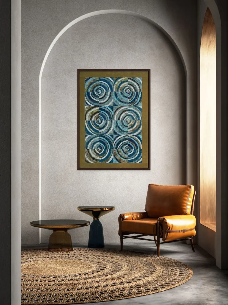 Tide Pools fiber art by Chris Berry
