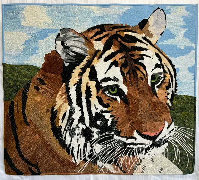 Tiger quilt made by Deborah Csongradi