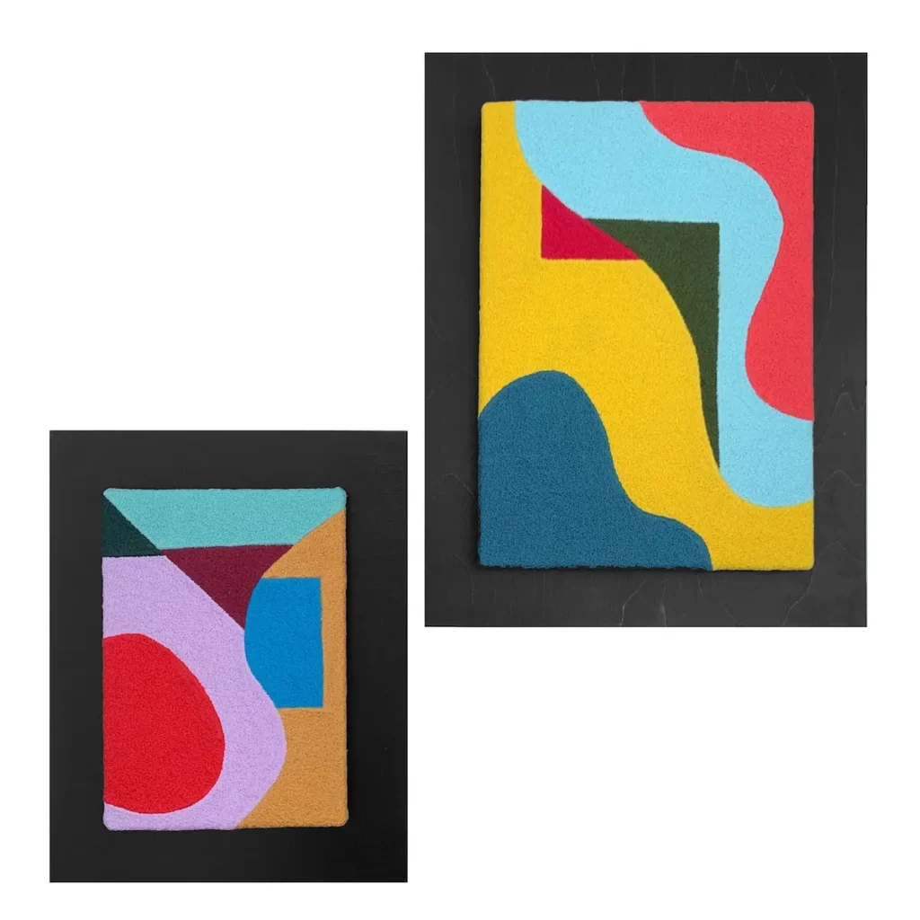 Two pieces of art made by Dr. Jack Roberts titled 16/6/24 and 2/6/24