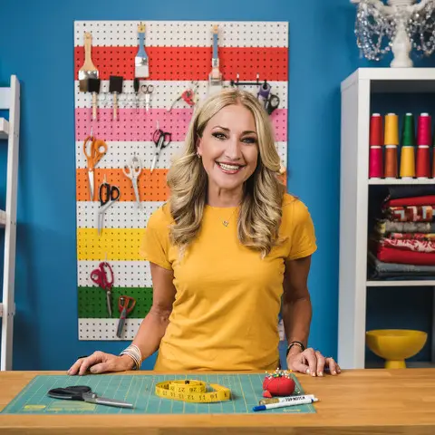 Jane Clauss on set for her Craft show