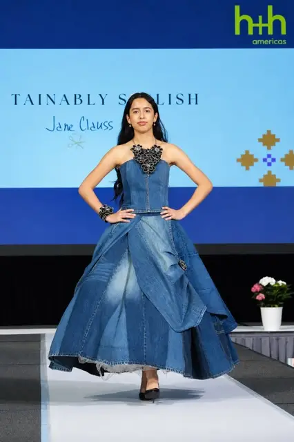 Demin dress upcycled at h+h by Jane Claus