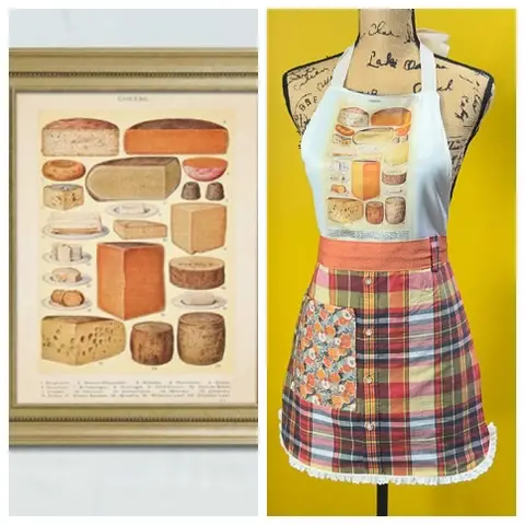 Upcycled plaid apron by Jane Claus