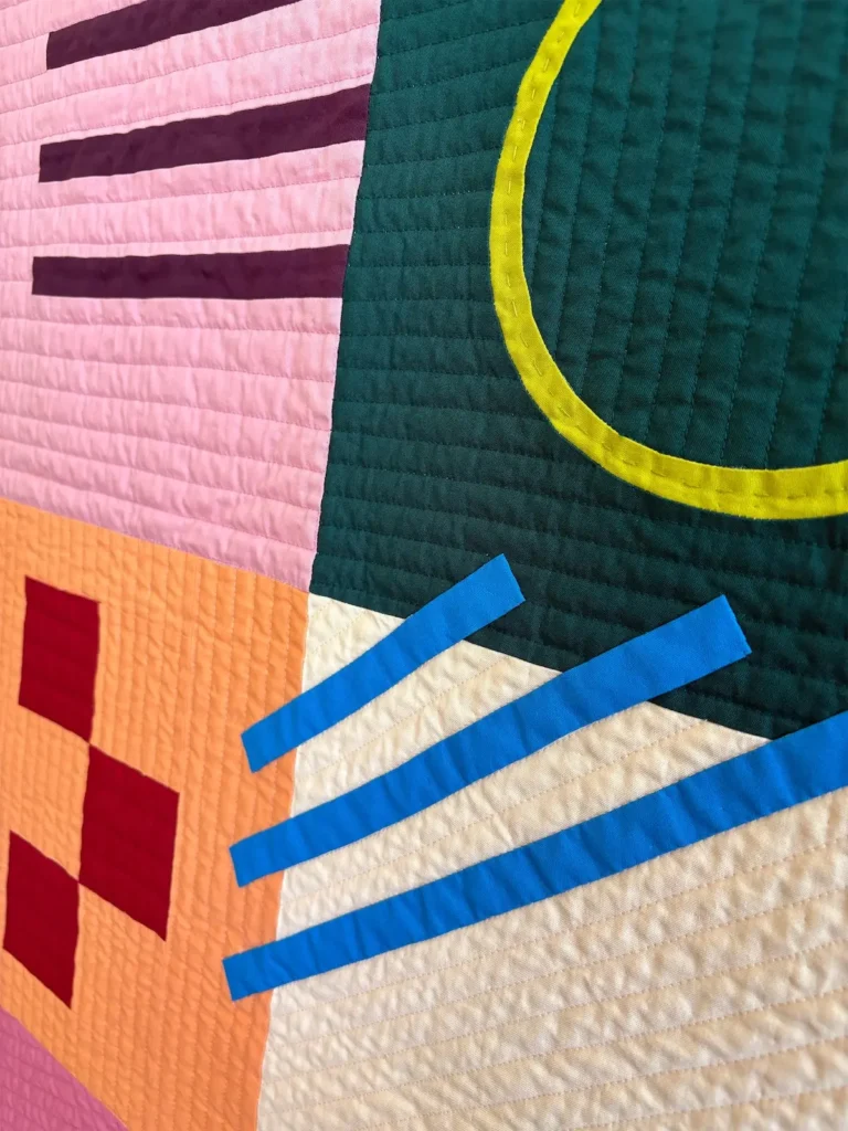 Detail of Glyph fiber art by Mackenzie Leake