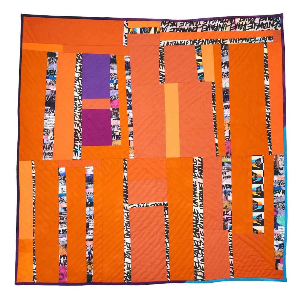 Out of Network fiber art by Sarah Atlee