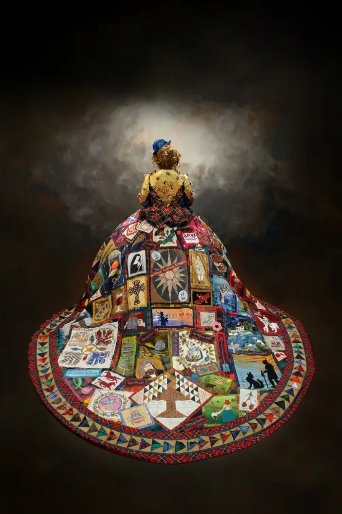 Back view of Patchwork dress made by Teri Biglands