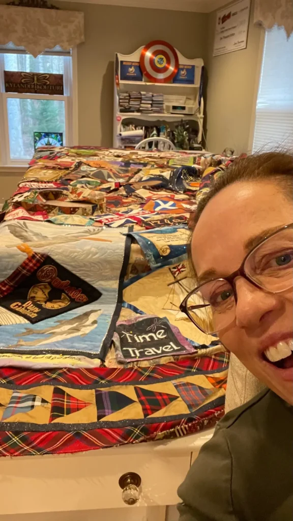 Teri Biglands in her sewing room
