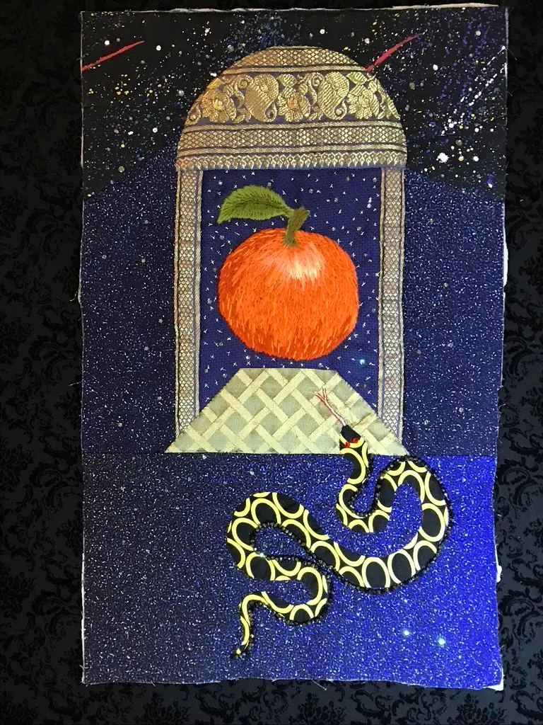 Star Chamber quilt and embroidery by Teri Biglands