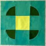 Finished button quilt block