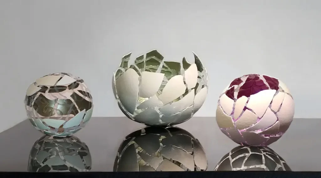 Ostrich Shards art by Bonnie Kuhr