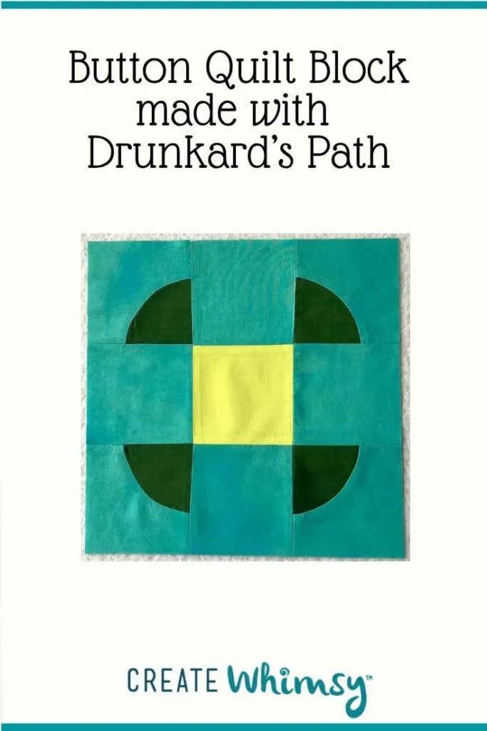 Button quilt block pinterest image