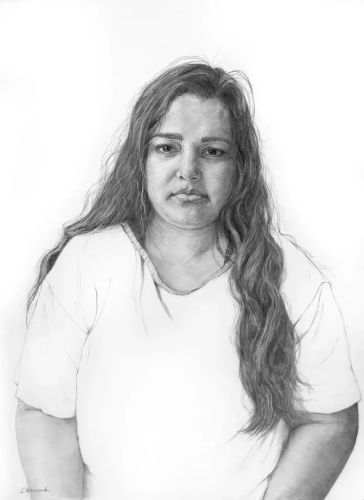 Ashmeena drawing by Carrie Howard