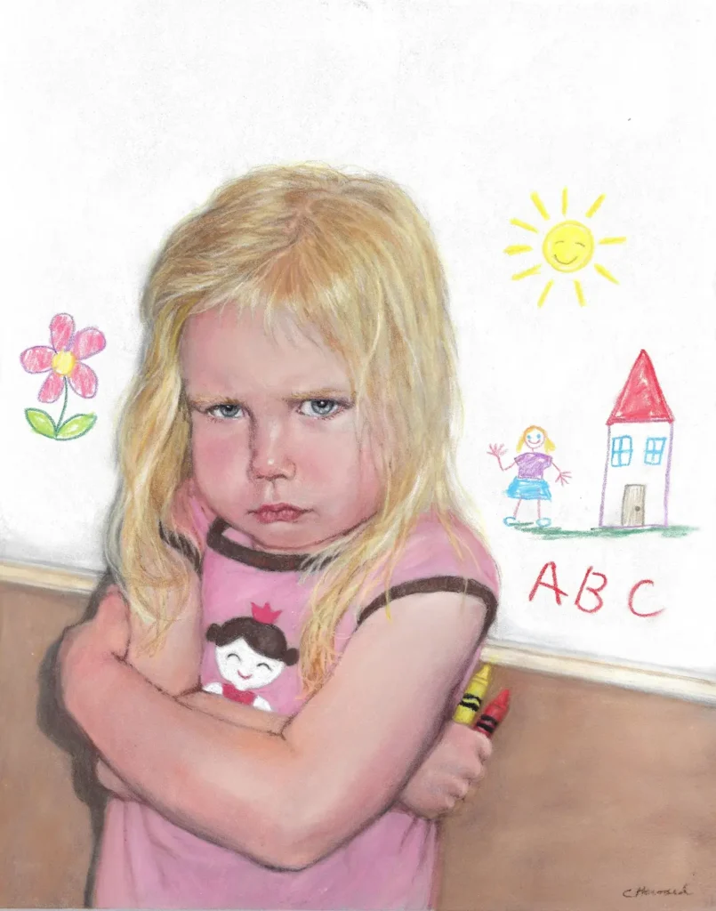 Guilty pastel by Carrie Howard