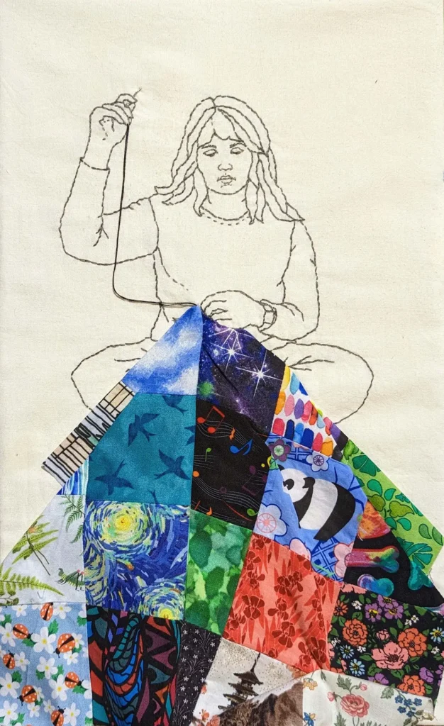 Kinkeeper fiber art by Carrie Howard