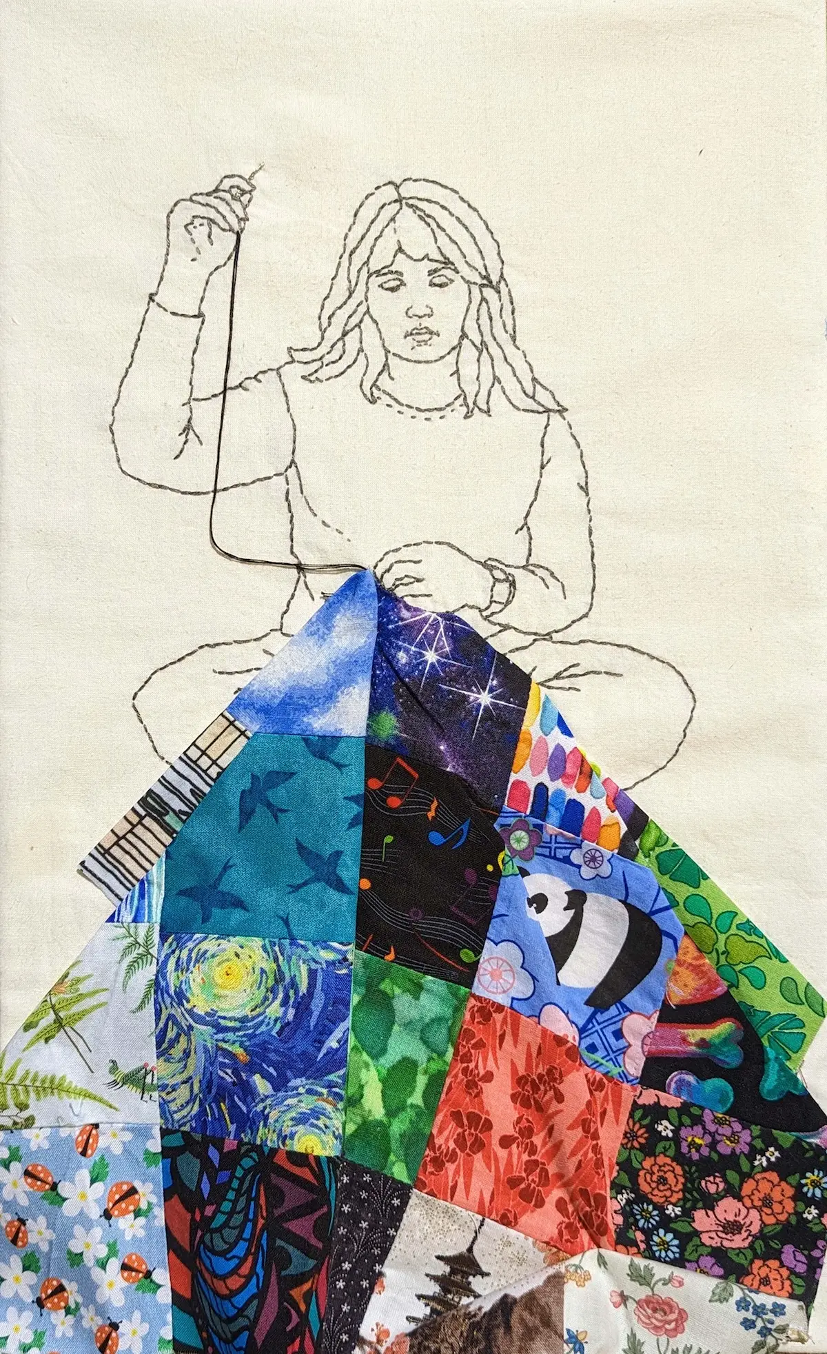 Kinkeeper fiber art by Carrie Howard