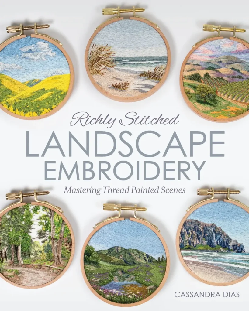 Cover of book Richly Stitched Landscape Embroidery by Cassandra Dias