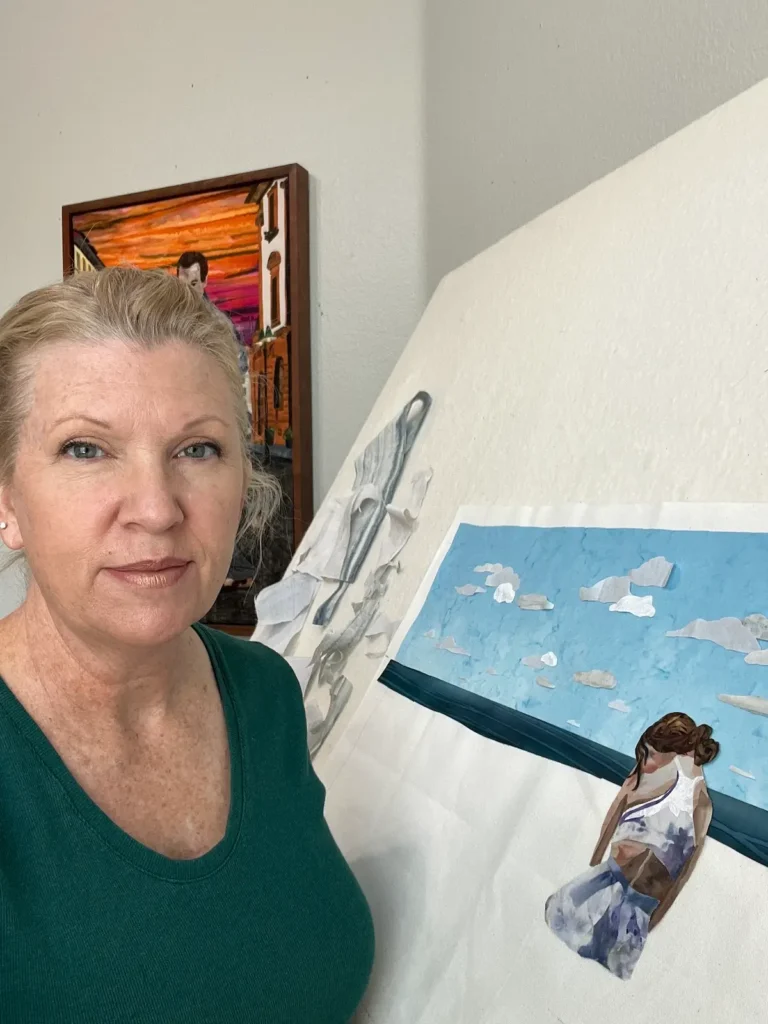 Cynthia Minoli at work in her studio