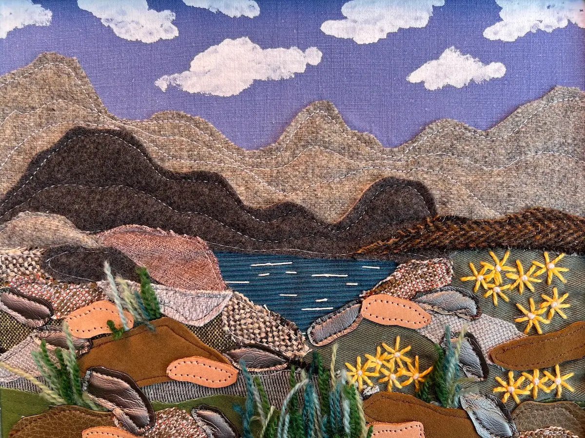 Lost Lake fiber art by Julie Woodard
