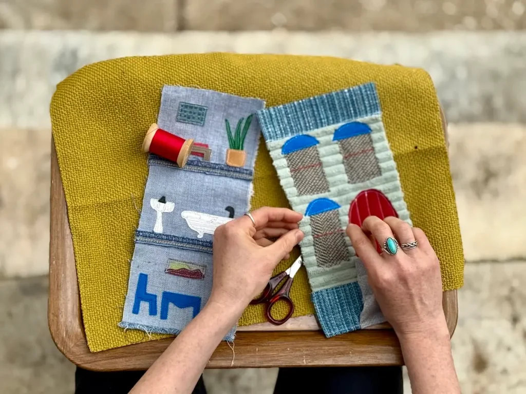Houses, in process by Julie Woodard
