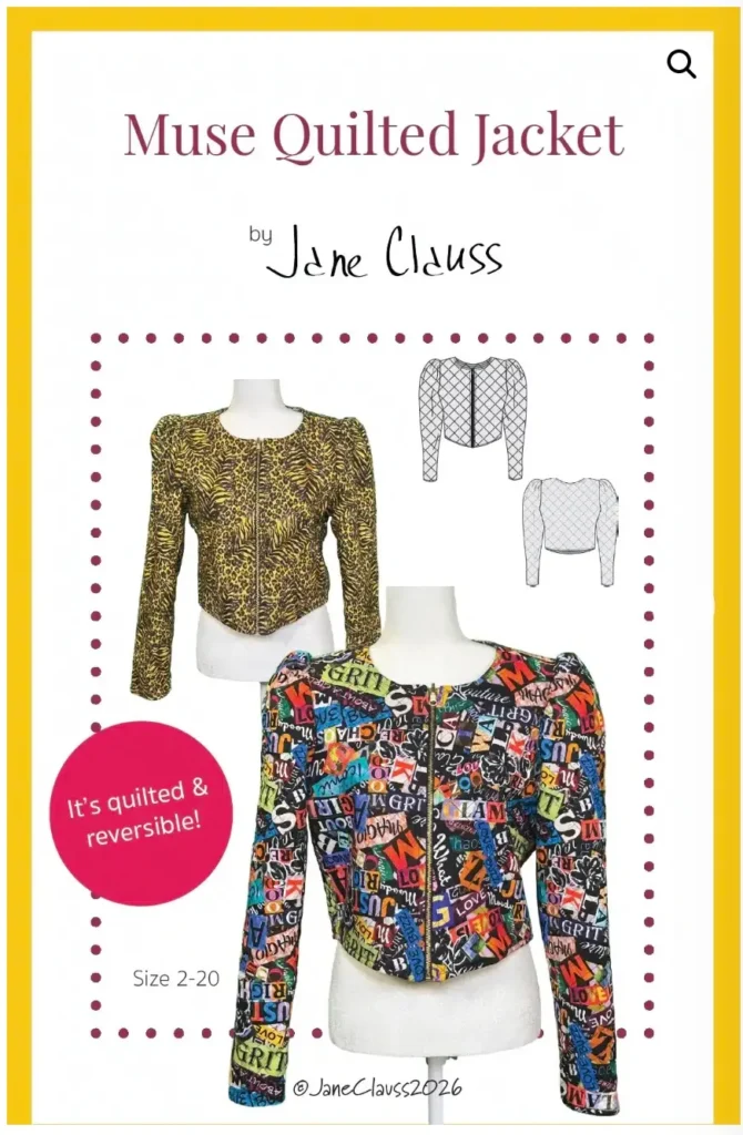 Muse Quilted Jacket pattern by Jane Clauss