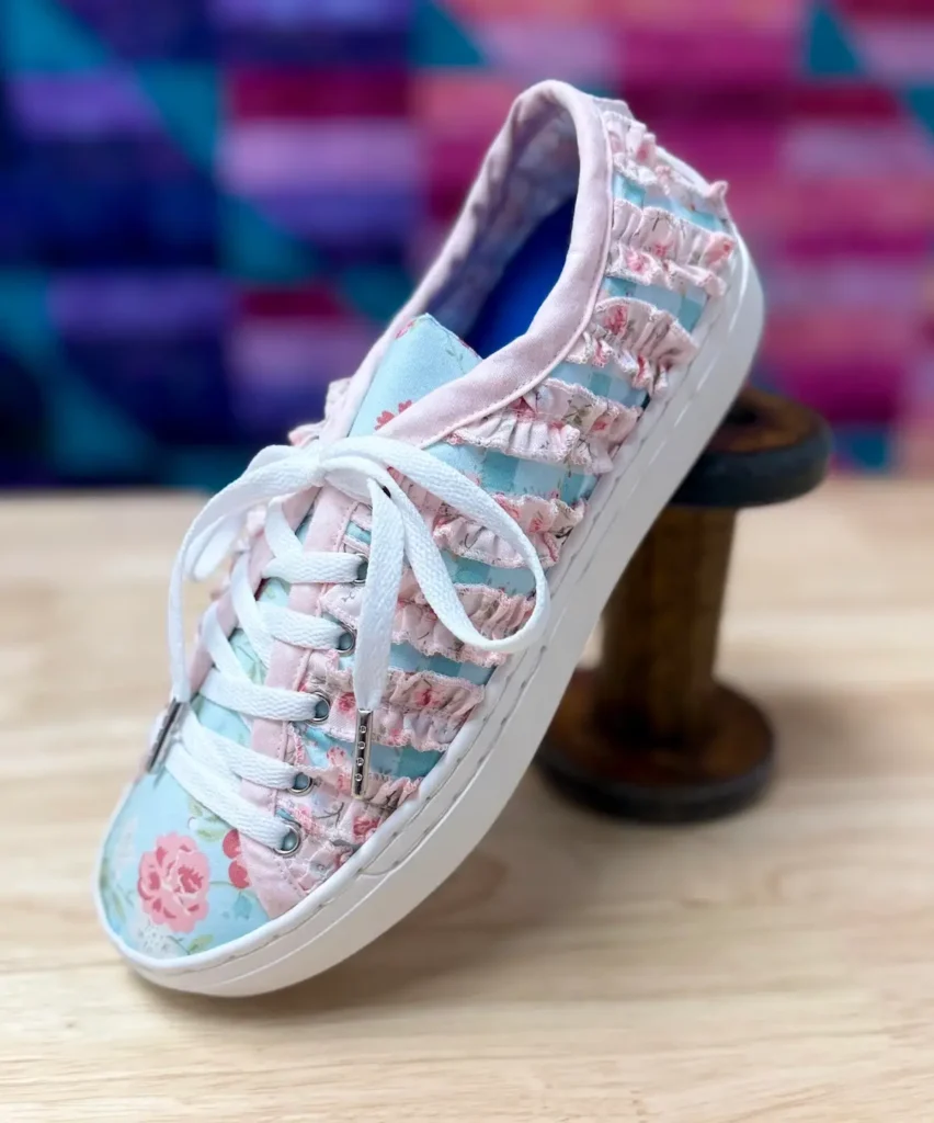Ruffled shoes made by Natalie Buxkemper