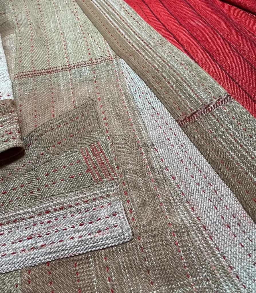 Cardinal coat detail by Sara Lamb