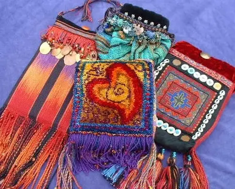 Set of four bags made by Sara Lamb