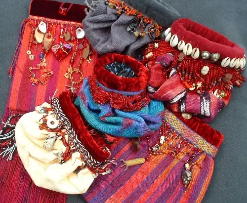 Set of six bags made by Sara Lamb