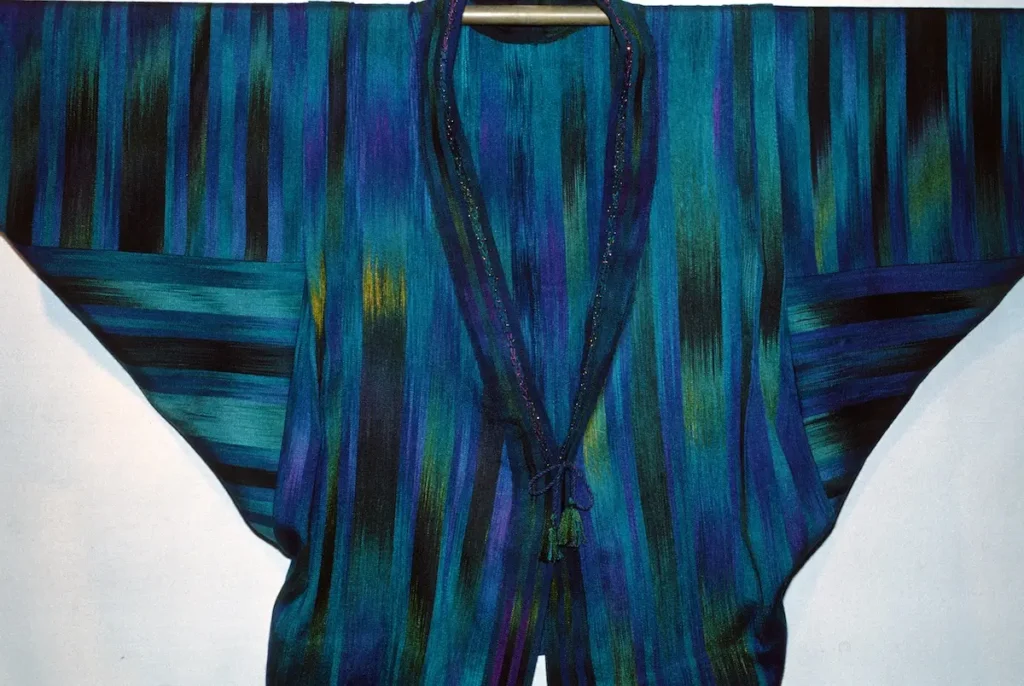 Silk and cashmere kimono made by Sara Lamb