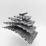Black and white 3D weaving by Vanina Bujalter