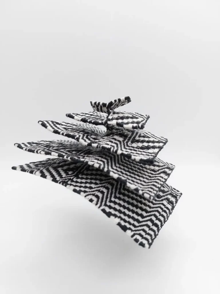 Black and white 3D weaving by Vanina Bujalter