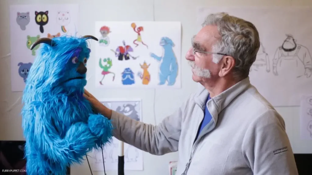 Making a puppet at Furry Puppet Studio