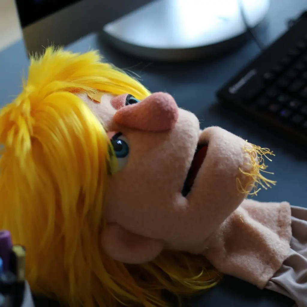 Custom puppet head by Zach Buchman