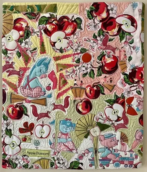 Windfall fiber art by Audrey Hyvonen