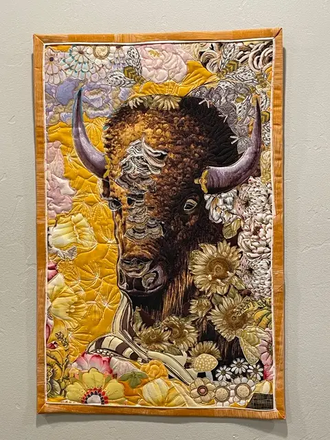 Turkey Tail fiber art by Audrey Hyvonen