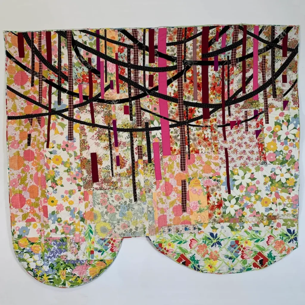 The Pink Party fiber art by Jessica Wohl