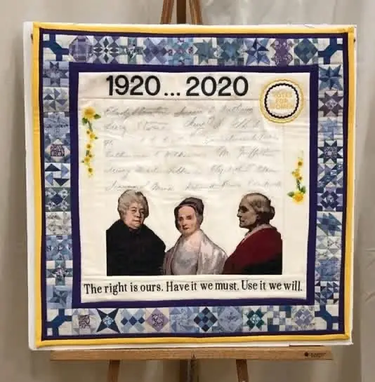 The Right is Ours fiber art by Karen Kuranda