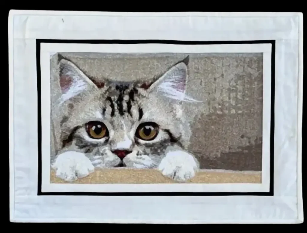 Cats are Adorable fiber art by Karen Kuranda
