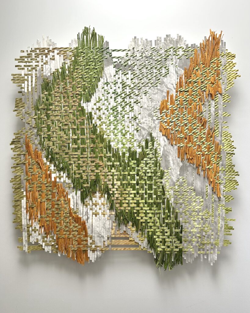 Gradient Study No. 4 fiber art weaving by Libby Raab